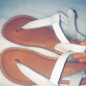 White sandals